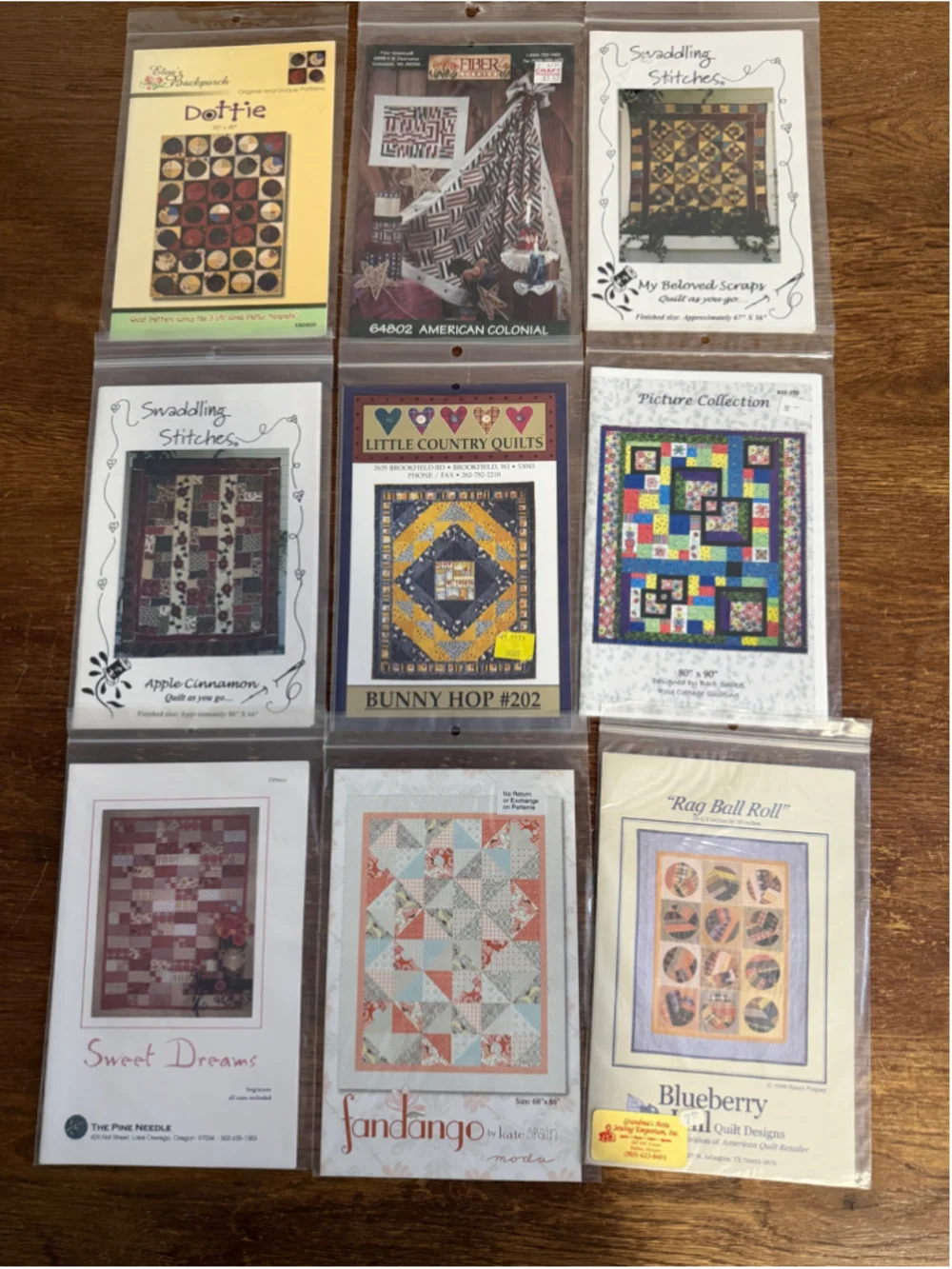 Vintage Quilt Pattern Lot of 9 New Unused The Pine Needle Moda Cozy Quilt OOP